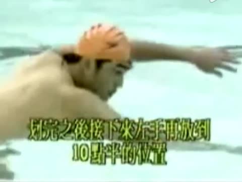 游泳教学视频: 捷泳的换气动作 游泳教学视频: 捷泳的换气动作