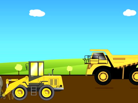 儿童卡通工程车!装载机,自卸大卡车,奇趣蛋坐皮卡